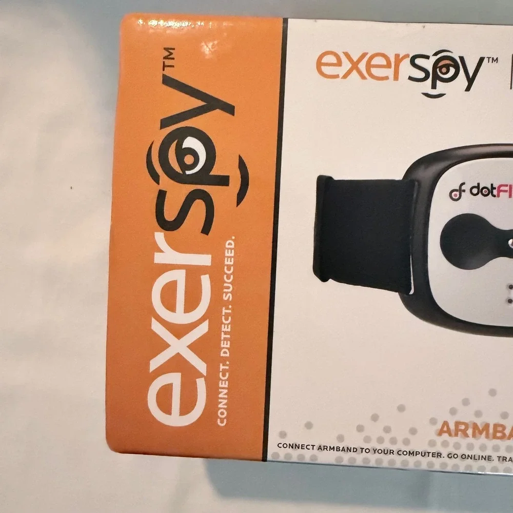 dotFIT ExerSpy Activity Calorie‎ Tracking System Armband Unisex Med Black White